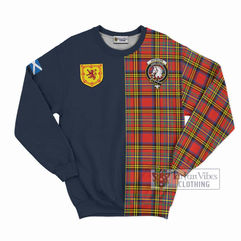 Tartan Vibes Clothing Hepburn Ancient Tartan Sweatshirt with Scottish Lion Royal Arm Half Style