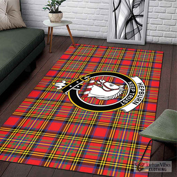 Hepburn Ancient Tartan Area Rug with Family Crest