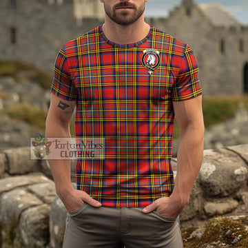 Hepburn Ancient Tartan Cotton T-Shirt with Family Crest