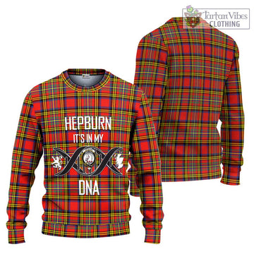 Hepburn Ancient Tartan Ugly Sweater with Family Crest DNA In Me Style