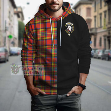 Hepburn Ancient Tartan Hoodie with Family Crest and Half Of Me Style