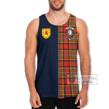 Hepburn Ancient Tartan Men's Tank Top Alba with Scottish Lion Royal Arm Half Style