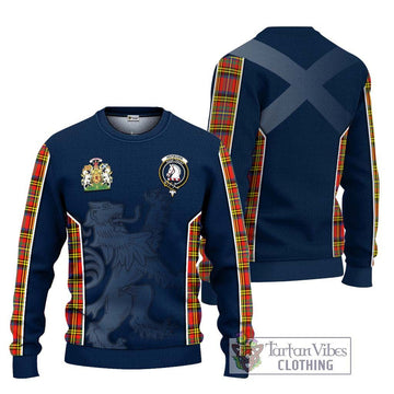 Hepburn Ancient Tartan Ugly Sweater with Family Crest and Lion Rampant Vibes Sport Style