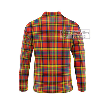 Hepburn Ancient Tartan Long Sleeve Polo Shirt with Family Crest DNA In Me Style