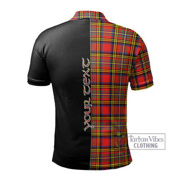 Hepburn Ancient Tartan Polo Shirt with Family Crest and Half Of Me Style