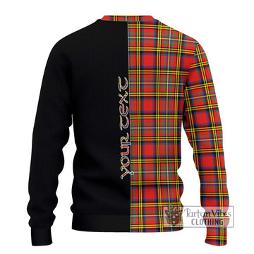 Hepburn Ancient Tartan Ugly Sweater with Family Crest and Half Of Me Style