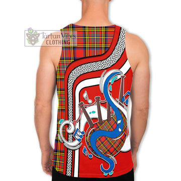 Hepburn Ancient Tartan Men's Tank Top with Epic Bagpipe Style