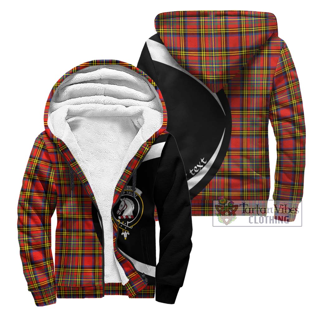 Hepburn Ancient Tartan Sherpa Hoodie with Family Crest Circle Style Unisex - Tartan Vibes Clothing