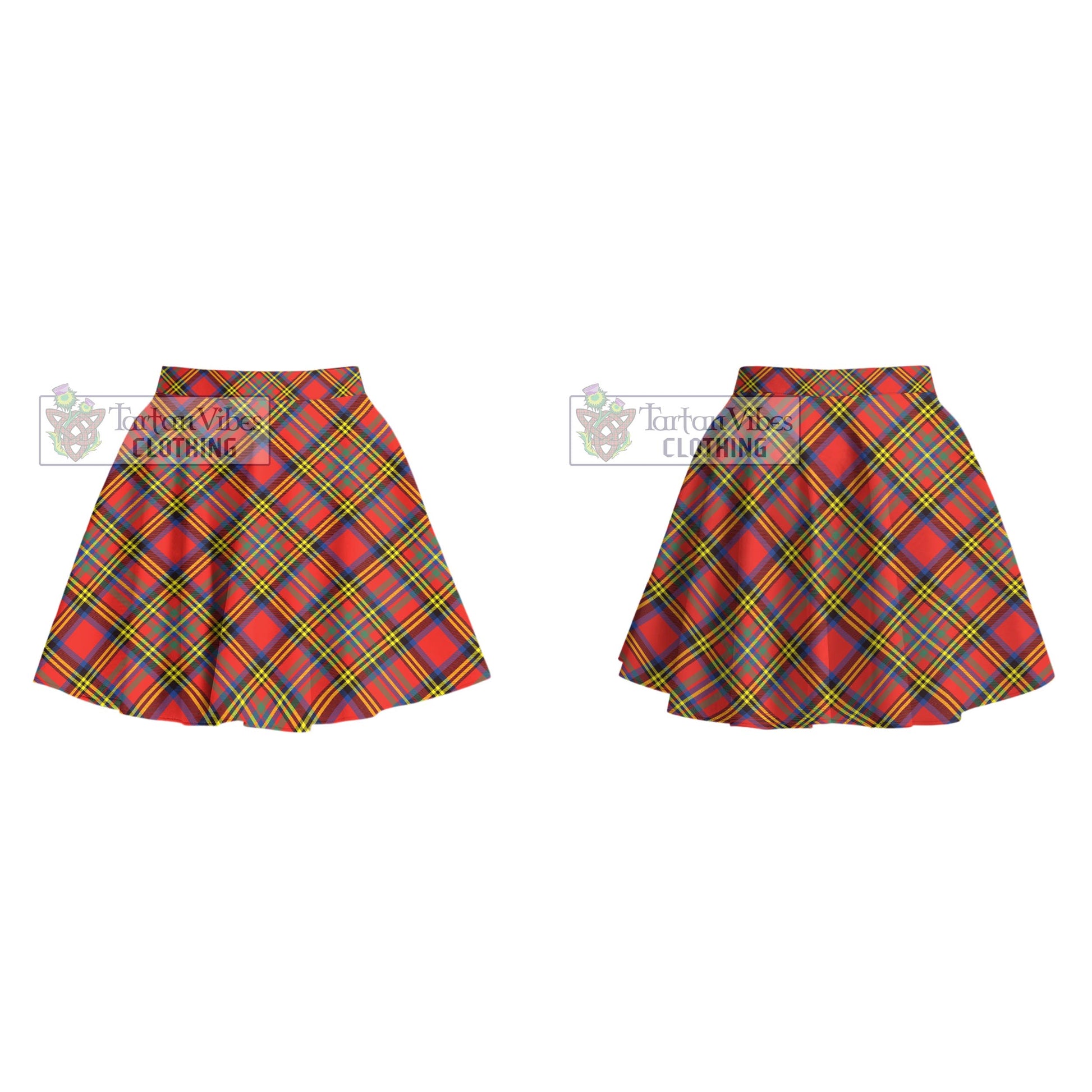 Tartan Vibes Clothing Hepburn Ancient Tartan Women's Plated Mini Skirt