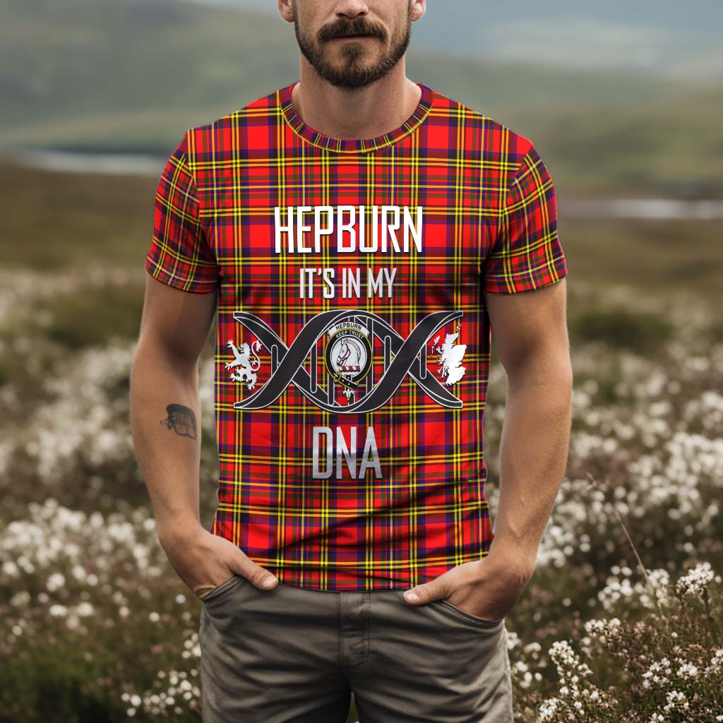 Hepburn Modern Tartan T-Shirt with Family Crest DNA In Me Style Kid's Shirt - Tartan Vibes Clothing