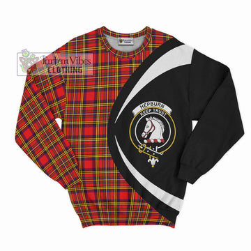 Hepburn Modern Tartan Sweatshirt with Family Crest Circle Style