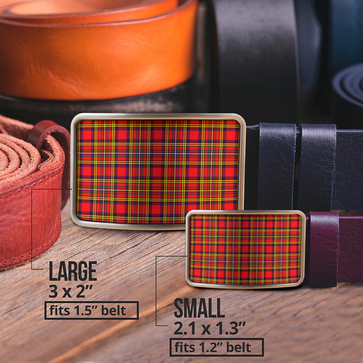 Tartan Vibes Clothing Hepburn Modern Tartan Belt Buckles