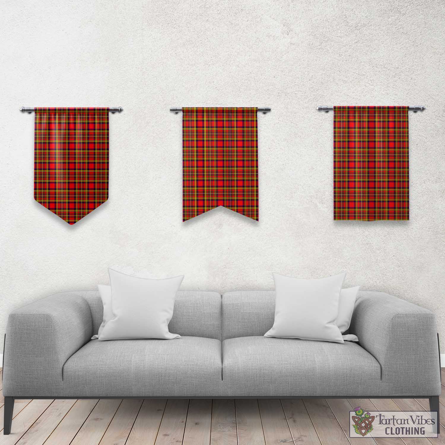 Tartan Vibes Clothing Hepburn Modern Tartan Gonfalon, Tartan Banner