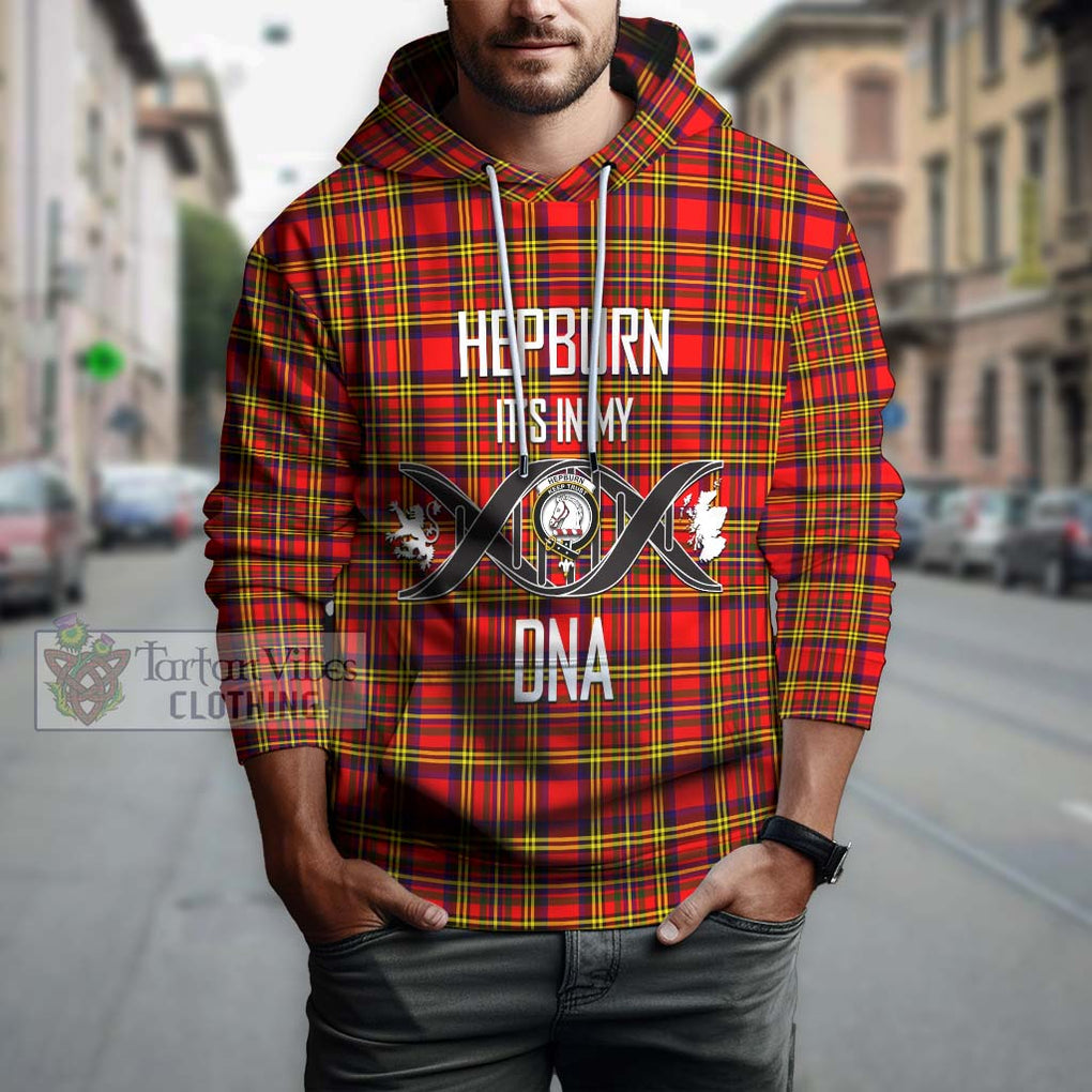 Hepburn Modern Tartan Hoodie with Family Crest DNA In Me Style Pullover Hoodie - Tartanvibesclothing Shop