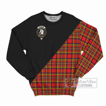 Hepburn Modern Tartan Sweatshirt with Family Crest and Military Logo Style