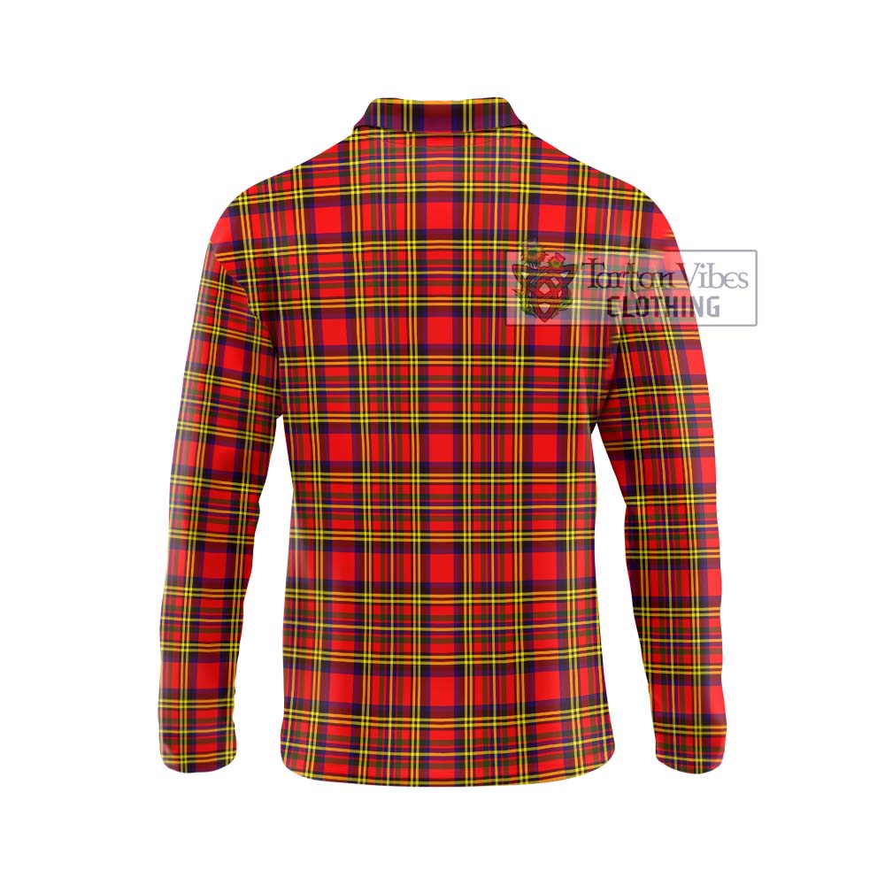 Hepburn Modern Tartan Long Sleeve Polo Shirt with Family Crest DNA In Me Style - Tartanvibesclothing Shop