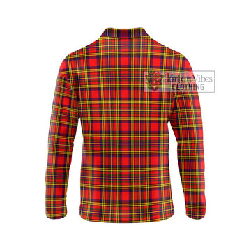 Hepburn Modern Tartan Long Sleeve Polo Shirt with Family Crest DNA In Me Style