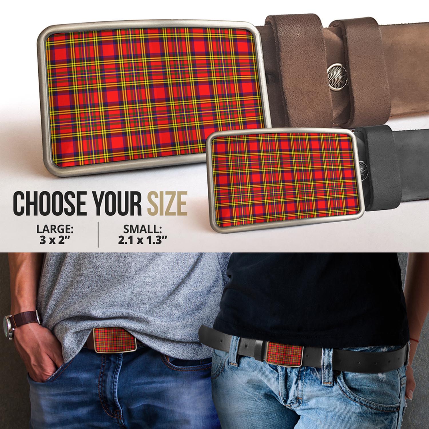 Tartan Vibes Clothing Hepburn Modern Tartan Belt Buckles