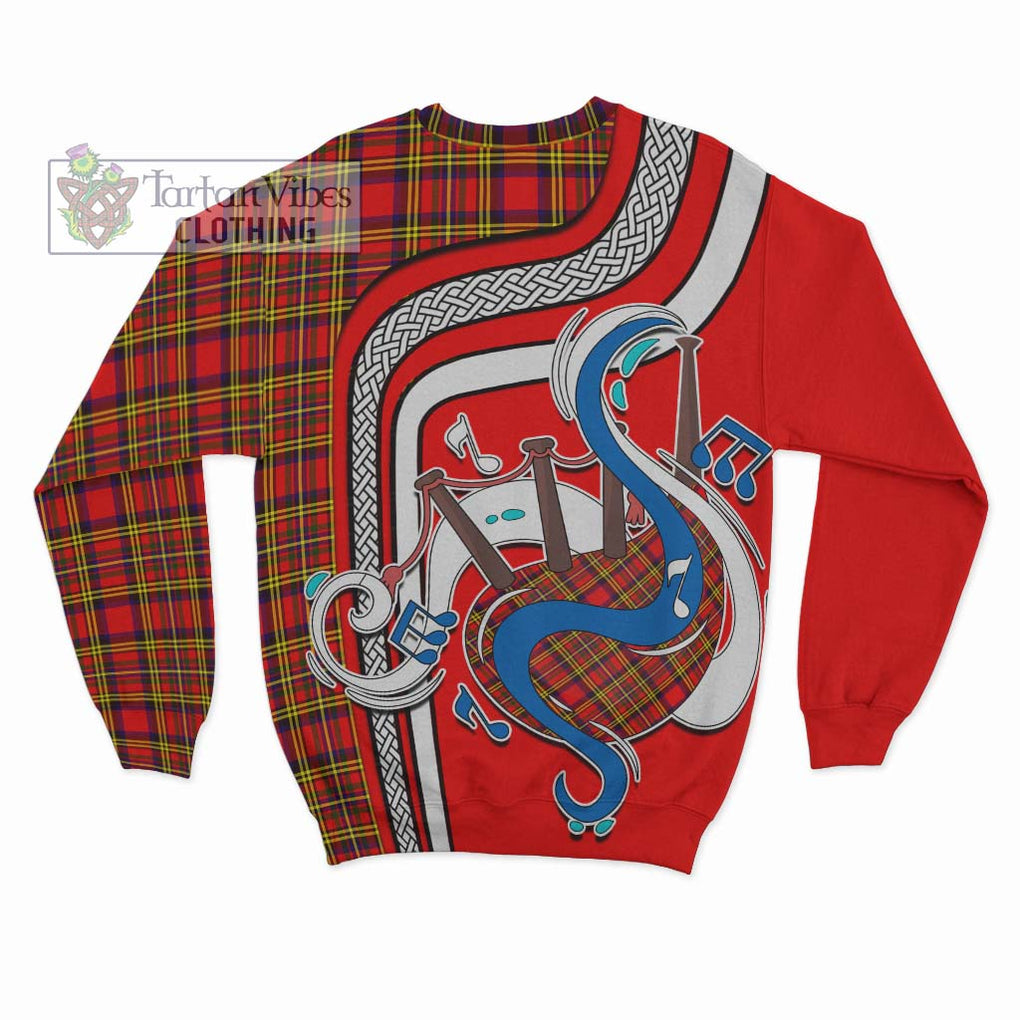 Tartan Vibes Clothing Hepburn Modern Tartan Sweatshirt with Epic Bagpipe Style