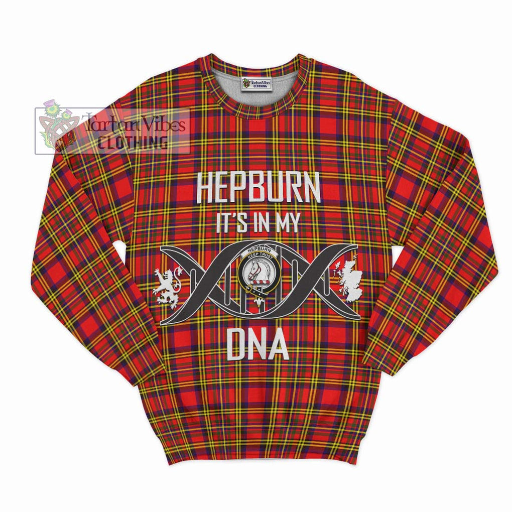 Hepburn Modern Tartan Sweatshirt with Family Crest DNA In Me Style - Tartanvibesclothing Shop