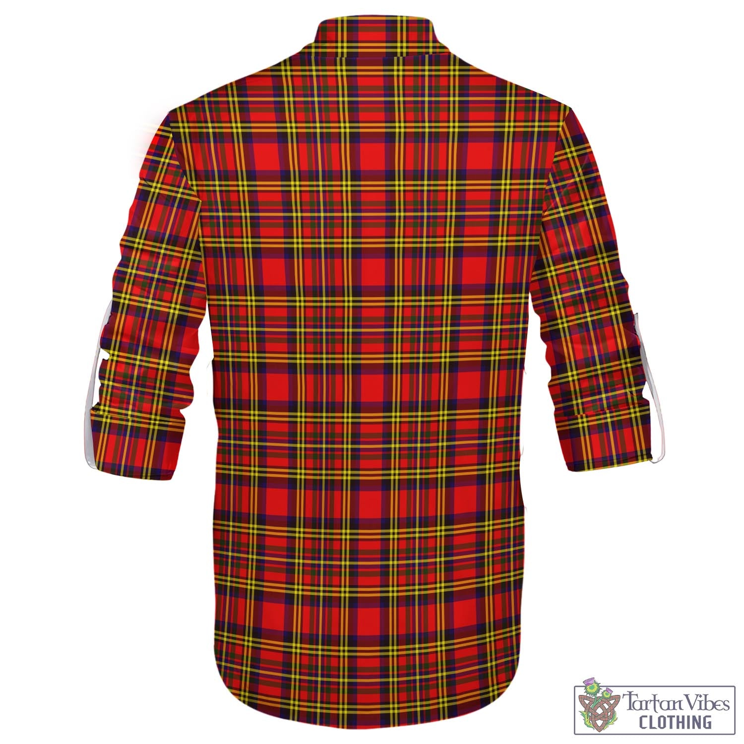 Tartan Vibes Clothing Hepburn Modern Tartan Men's Scottish Traditional Jacobite Ghillie Kilt Shirt