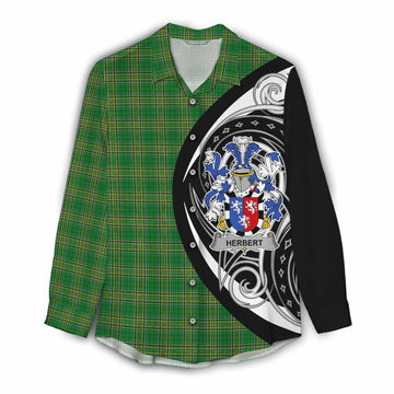 Herbert Irish Clan Women's Casual Shirt Celtic Circle Style Female - Tartan Vibes Clothing
