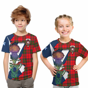 Heron Tartan Family Crest Kid T-Shirt Scottish Thistle Celtic Inspired Youth XL Size14 - Tartan Vibes Clothing