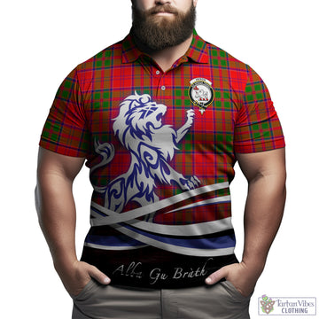 Heron Tartan Polo Shirt with Alba Gu Brath Regal Lion Emblem