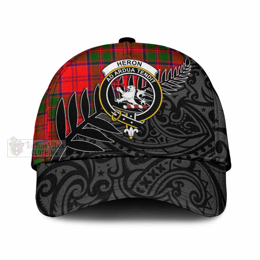 Tartan Vibes Clothing Heron Tartan Classic Cap with New Zealand Silver Fern Half Style