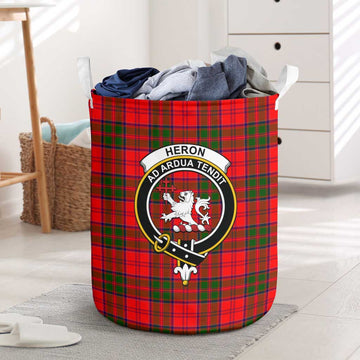 Heron Tartan Laundry Basket with Family Crest