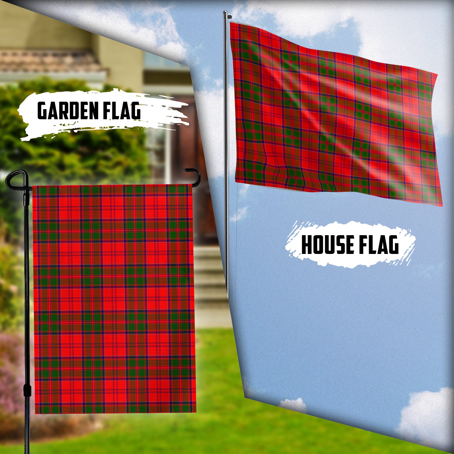 Heron Tartan Flag Garden Flag (Vertical) - Tartan Vibes Clothing