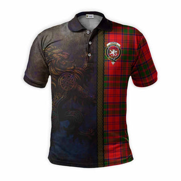 Heron Tartan Family Crest Polo Shirt Alba Gu Brath Be Brave Lion Ancient Style Kid - Tartan Vibes Clothing