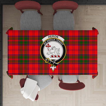 Heron Tartan Tablecloth with Family Crest