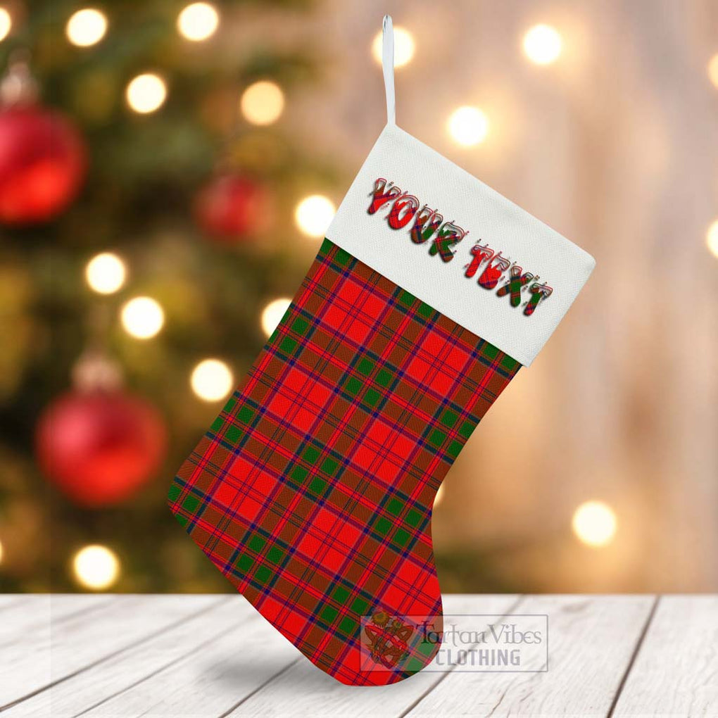 Tartan Vibes Clothing Heron Tartan Christmas Stocking with Personalized Text