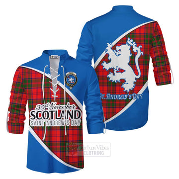 Heron Family Crest Tartan Ghillie Kilt Shirt Celebrate Saint Andrew's Day in Style