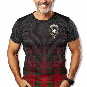 Heron Tartan T-Shirt with Family Crest Celtic Thistle Vibes