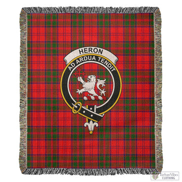 Heron Tartan Woven Blanket with Family Crest