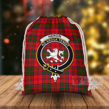 Heron Tartan Christmas Santa's Bag with Family Crest