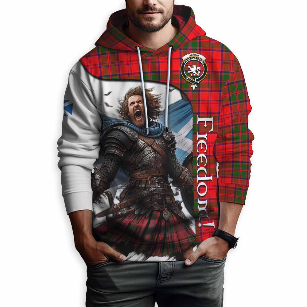 Tartan Vibes Clothing Heron Crest Tartan Hoodie Inspired by the Freedom of Scottish Warrior