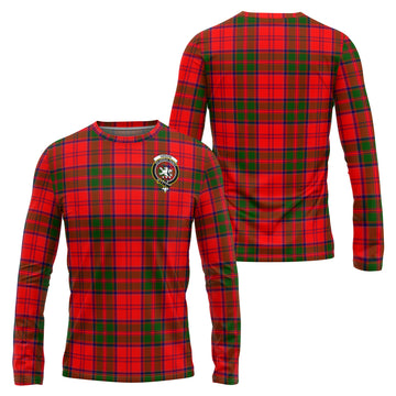 Heron Tartan Long Sleeve T-Shirt with Family Crest