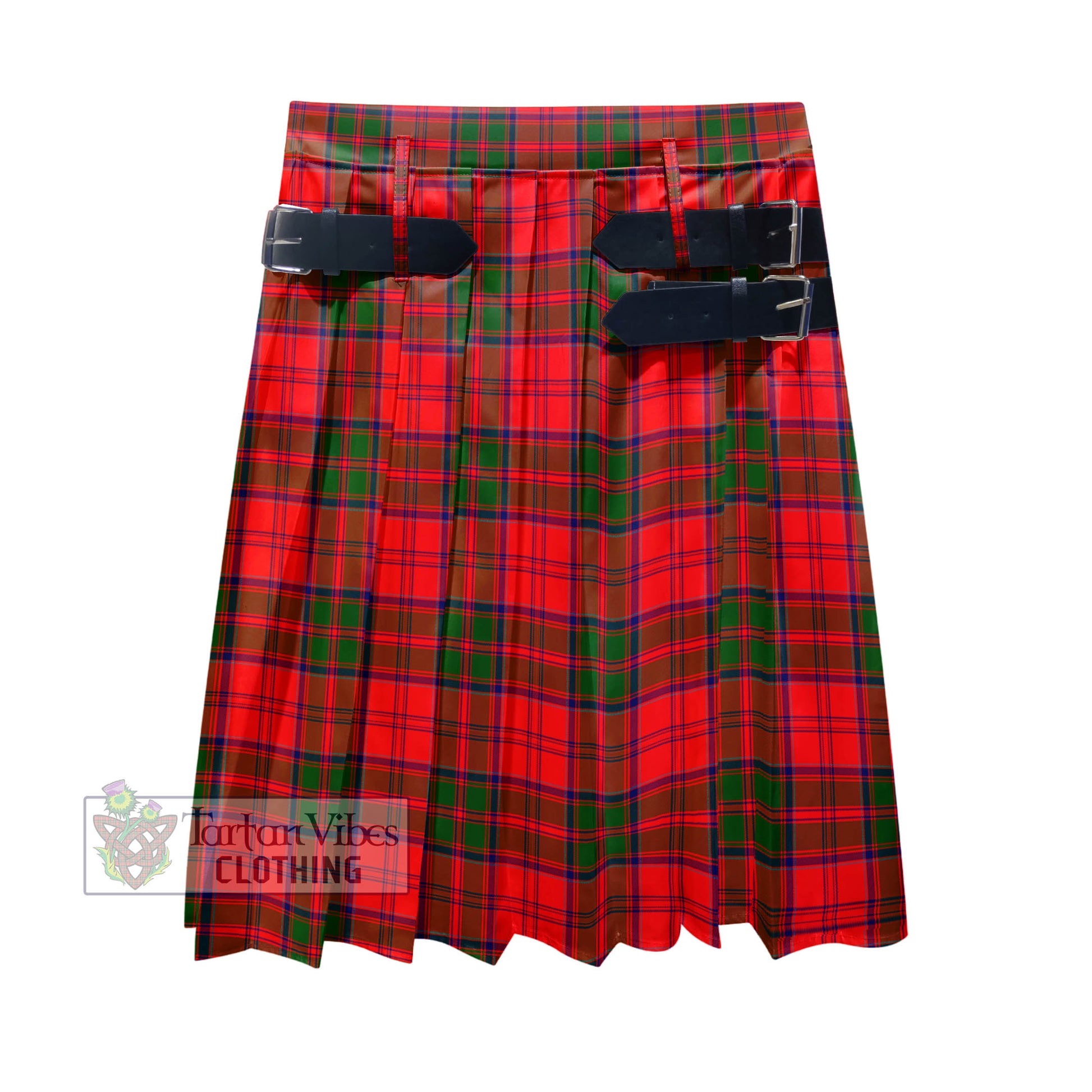 Tartan Vibes Clothing Heron Tartan Men's Pleated Skirt - Fashion Casual Retro Scottish Style