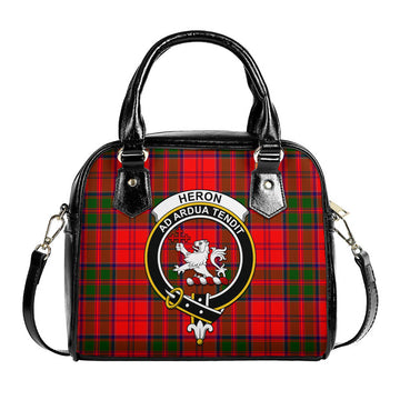 Heron Tartan Shoulder Handbags with Family Crest