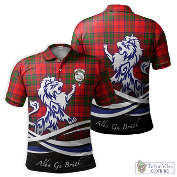 Heron Tartan Polo Shirt with Alba Gu Brath Regal Lion Emblem