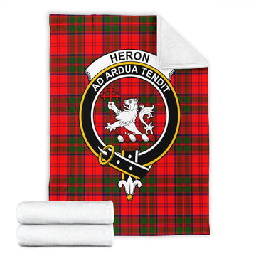 Heron Tartan Blanket with Family Crest