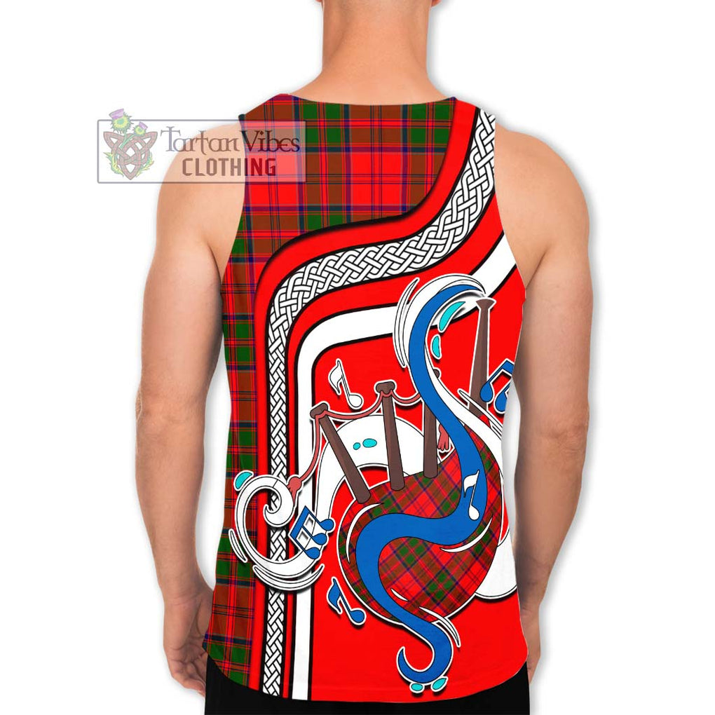 Heron Tartan Men's Tank Top with Epic Bagpipe Style - Tartanvibesclothing Shop