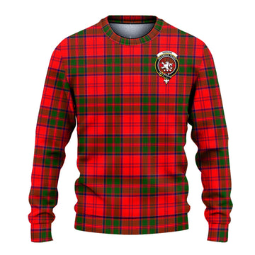 Heron Tartan Knitted Sweater with Family Crest