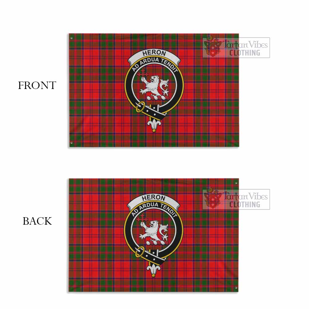 Tartan Vibes Clothing Heron Tartan House Flag with Family Crest