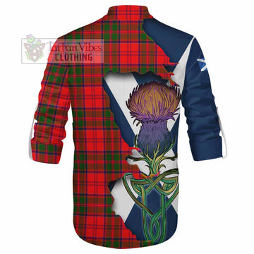 Heron Tartan Family Crest Ghillie Kilt Shirt Scottish Thistle Celtic Inspired - Tartan Vibes Clothing
