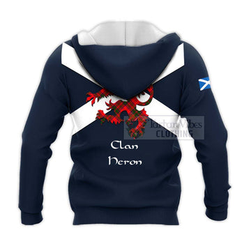 Heron Tartan Lion Rampant Knitted Hoodie Proudly Display Your Heritage with Alba Gu Brath and Clan Name