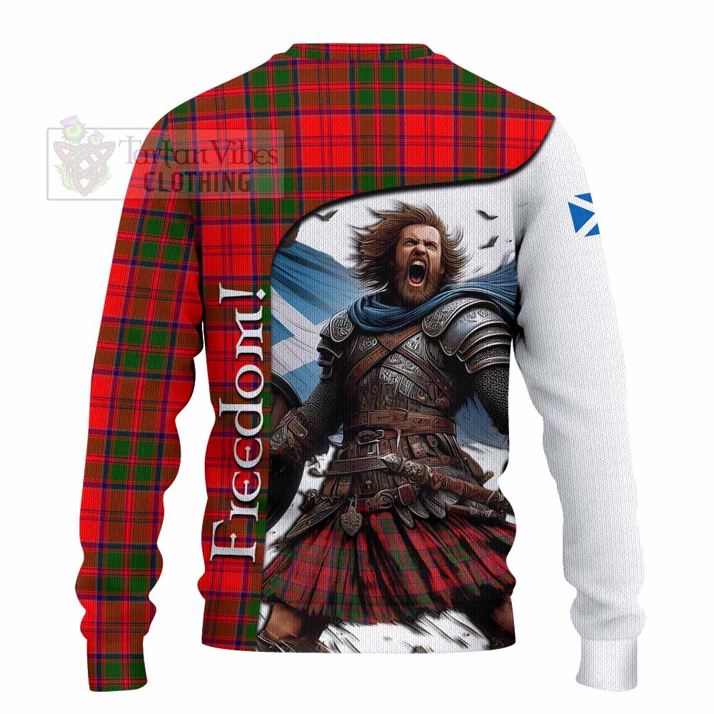 Tartan Vibes Clothing Heron Crest Tartan Knitted Sweater Inspired by the Freedom of Scottish Warrior